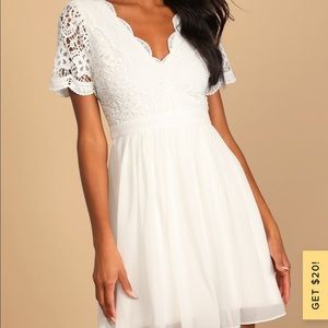 NWT Lulus White Lace Dress